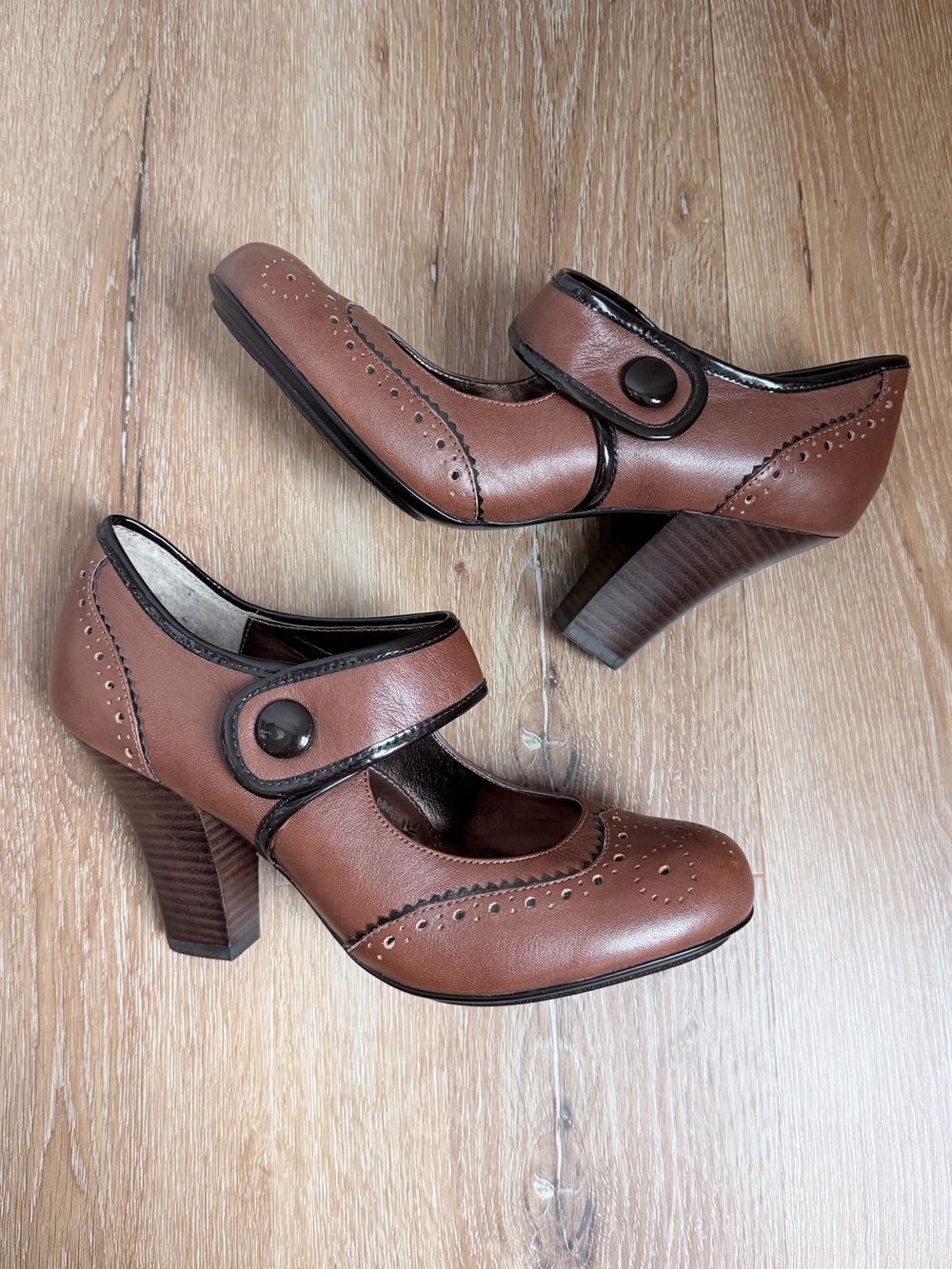 Whimsigoth Dark Academia FallCore Mary Jane Brown Heels